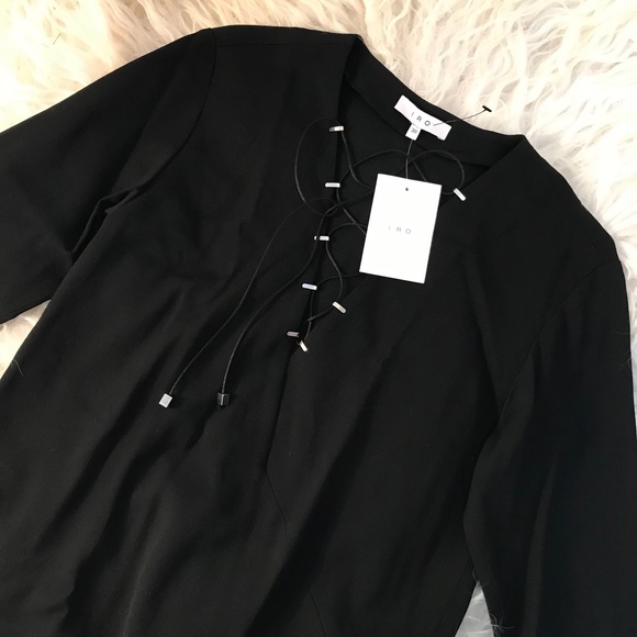 IRO Front Lace-Up Virgin Wool Blend Dress - Picture 10 of 11